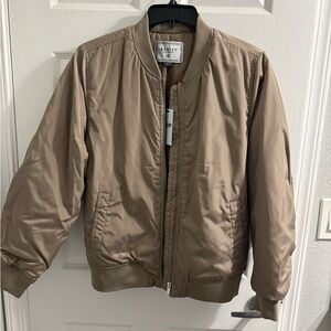 Ashley By 26 International Women's Tan Bomber Jacket